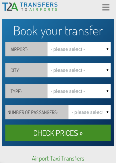 transfers2airports.com mobile version
